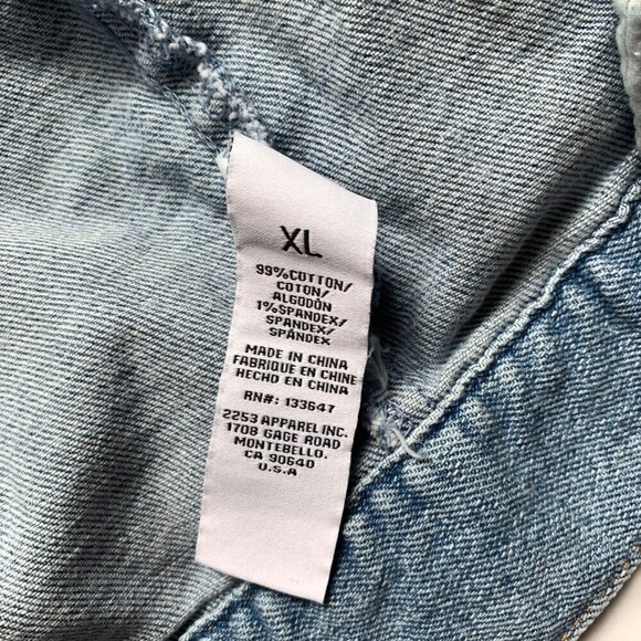 RE Generation by Celebrity Pink Denim Jean Jacket New XL - Picture 4 of 7